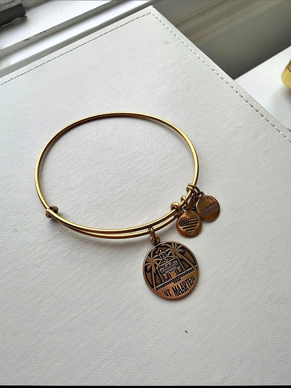 Alex and Ani St. Maarten Charm Bangle Gold